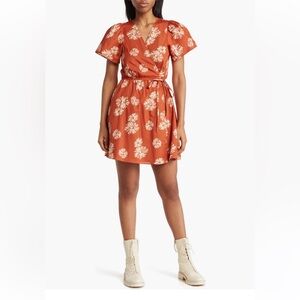 Floral Print Orange dress